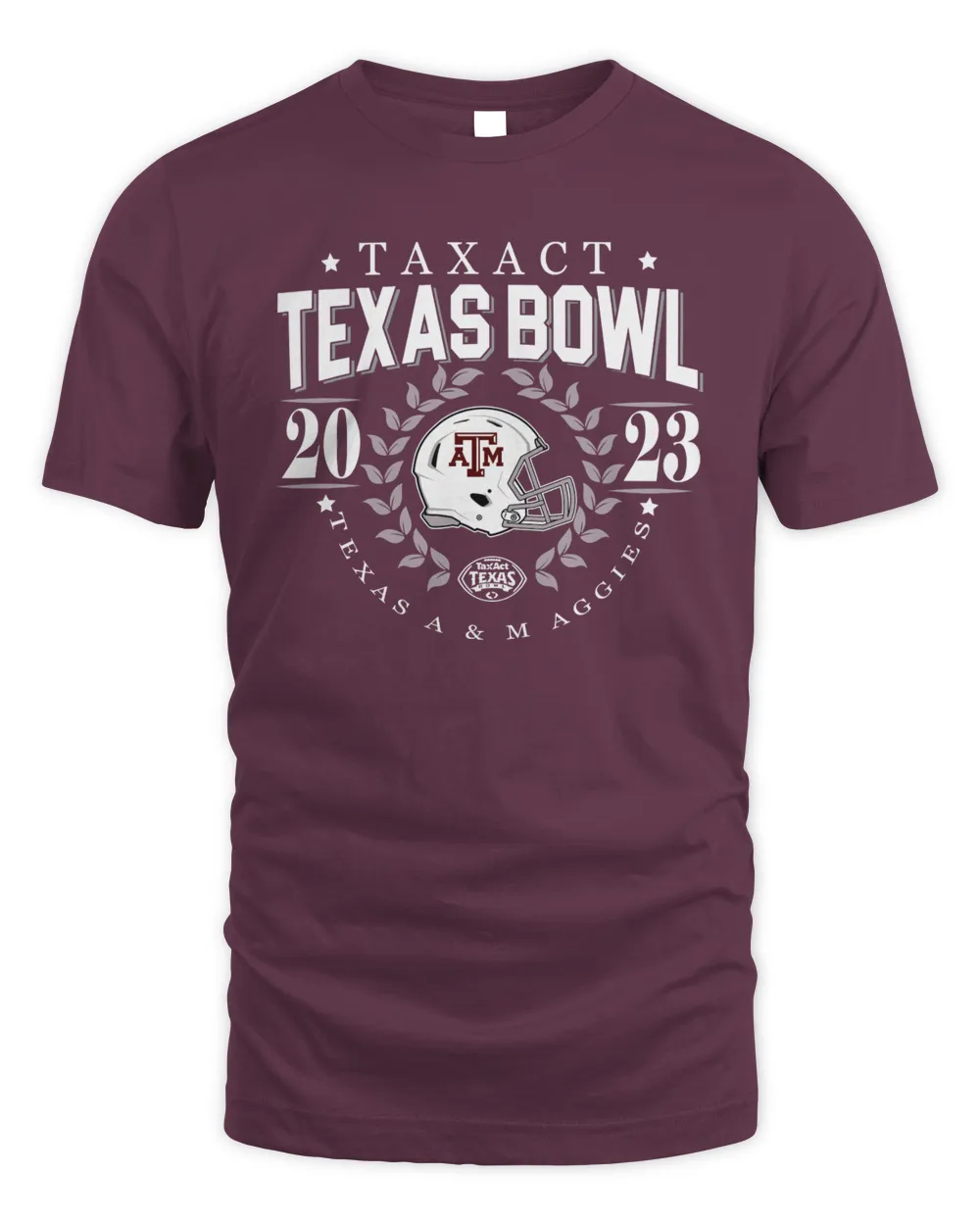 Texas A&M Aggies 2023 TaxAct Texas Bowl Game T-Shirt Unisex Standard T-Shirt maroon s