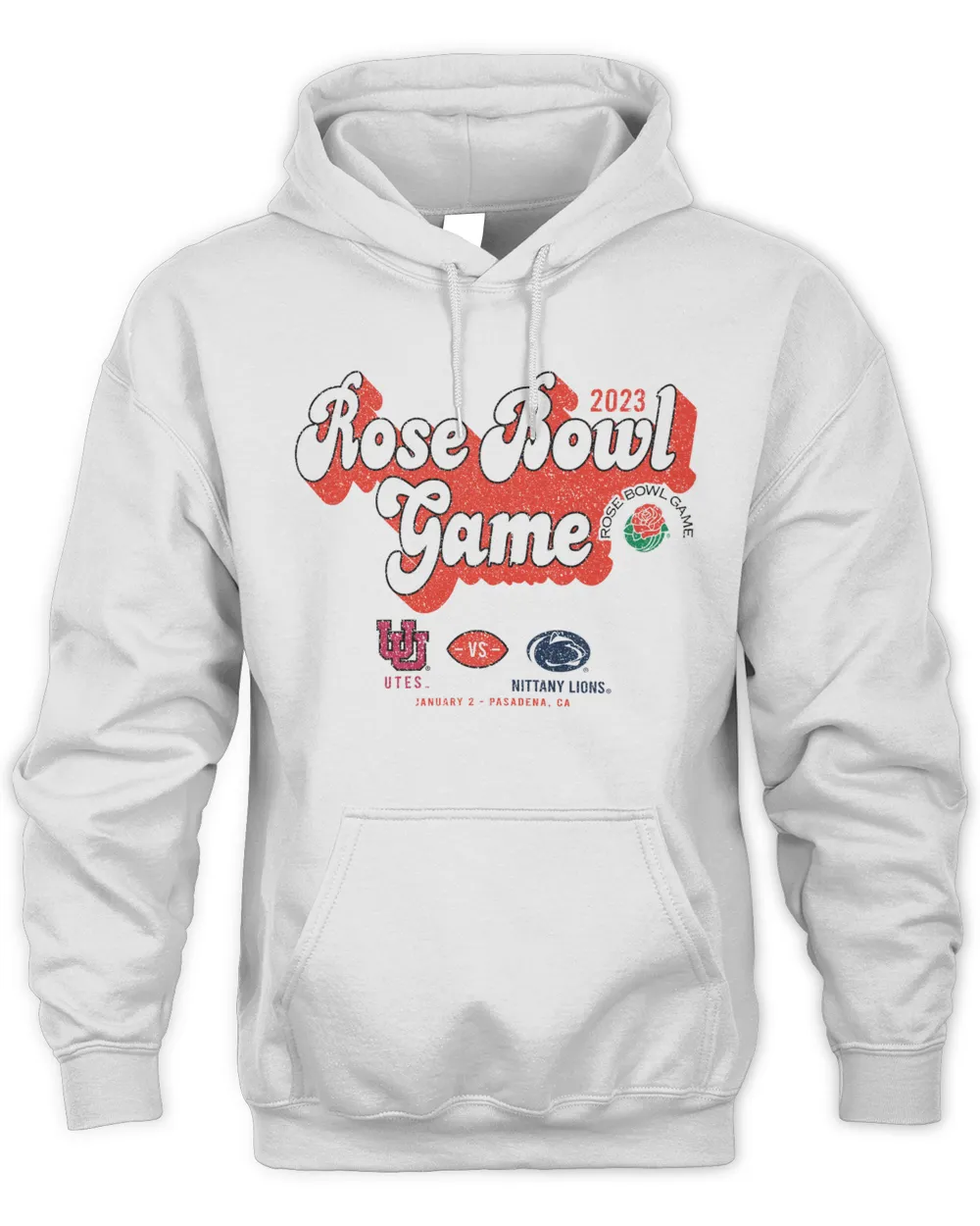 Rose Bowl Game 2023 Utah Vs Penn State Hoodie Unisex Hoodie white s