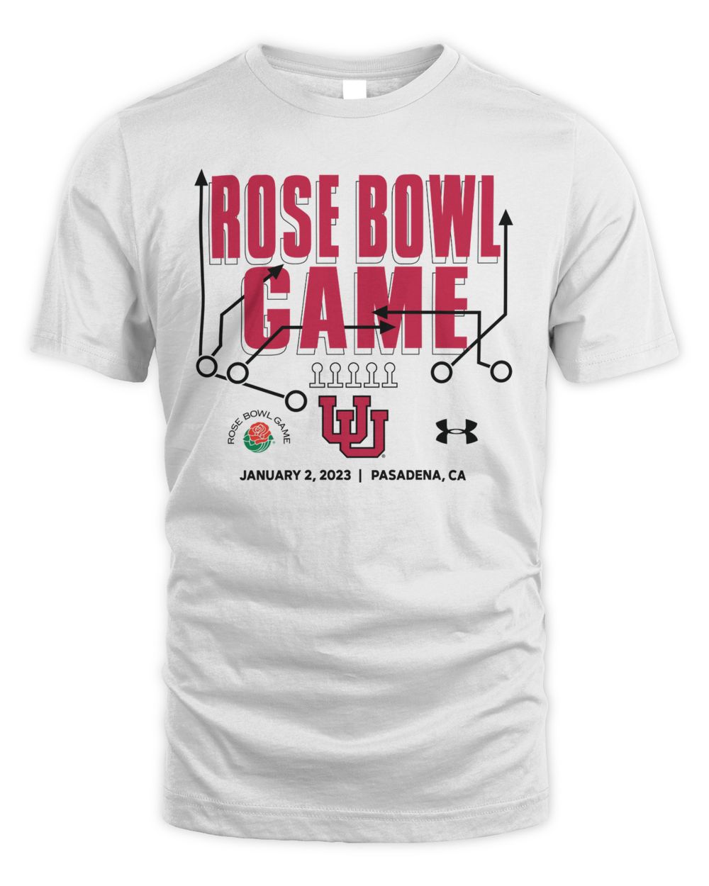 Rose Bowl 2023 Play Call Under Armour Tee Shirt Unisex Standard T-Shirt white s