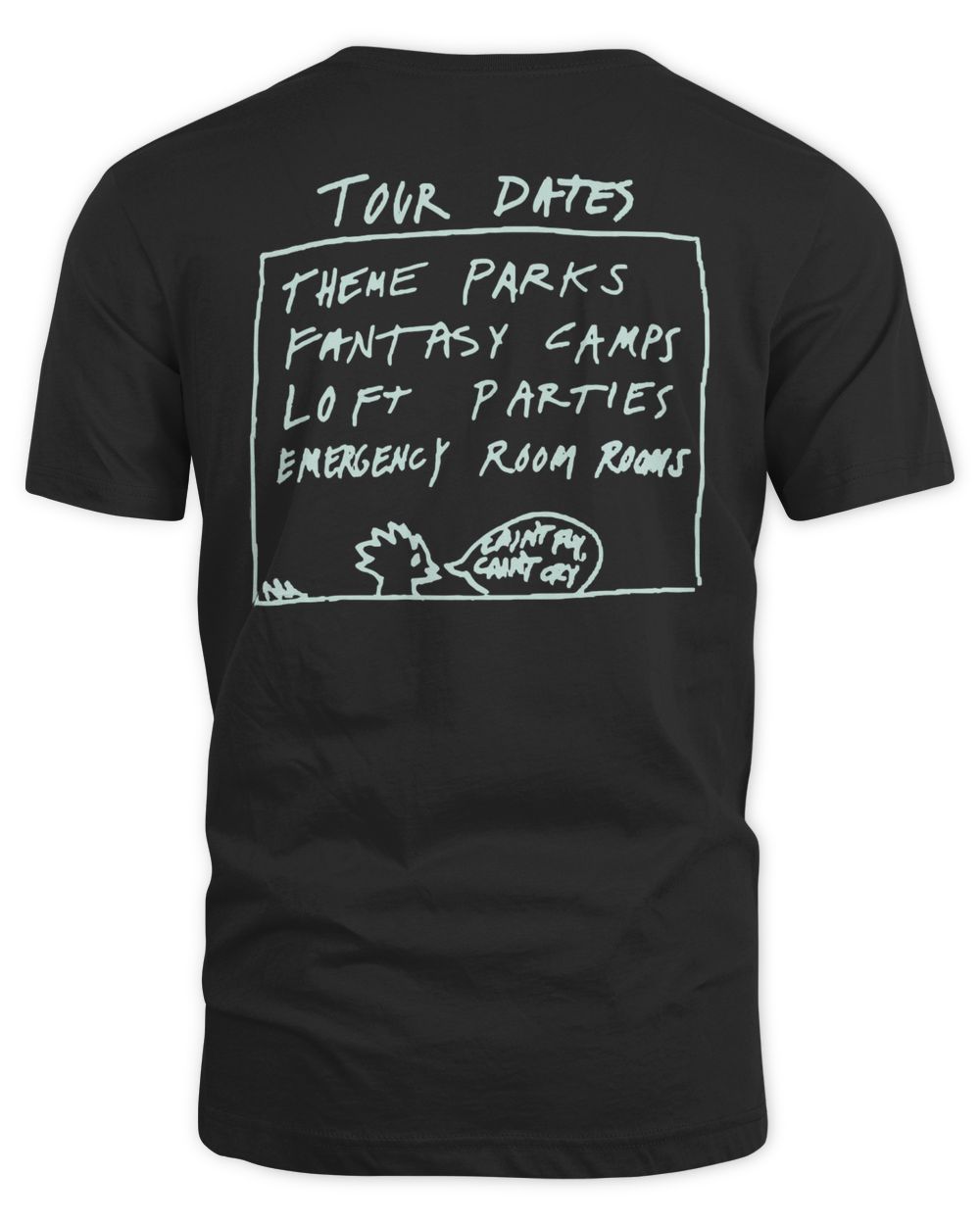 Pavement Merch Vintage Tour Dates Green T-Shirt Unisex Standard T-Shirt black s