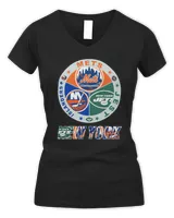 Official New York Mets Jets Islanders Logo Shirt Lavengift