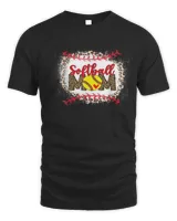 Baseball Mom Leopard Funny Softball Mom Mother's Day 2023 T-Shirt (1) Unisex Standard T-Shirt black s