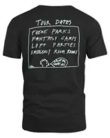 Pavement Merch Vintage Tour Dates Green T-Shirt Unisex Standard T-Shirt black s
