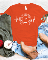 Car Speedometer Tee - Auto Mechanic Guys Heartbeat Gifts Shirt Unisex Standard T-Shirt orange s