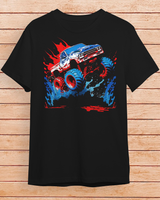 Monster Truck Red White and Blue USA Colors for Boys T-Shirt Unisex Standard T-Shirt black s
