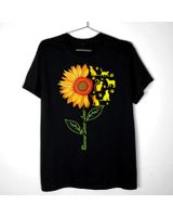 RESCUE SAVE LOVE Pet Animal Shelter Sunflower Gift Volunteer T-Shirt Unisex Standard T-Shirt black s