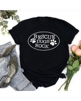 Rescue Dogs Rock Animal Shelter Adopt Don't Shop T-Shirt Unisex Standard T-Shirt black s
