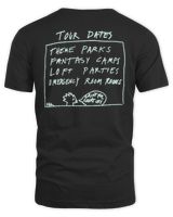 Pavement Merch Vintage Tour Dates Green T-Shirt Unisex Standard T-Shirt black s